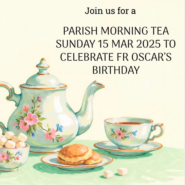 Morning tea to celebrate Fr Oscar’s birthday – 15 March 2026