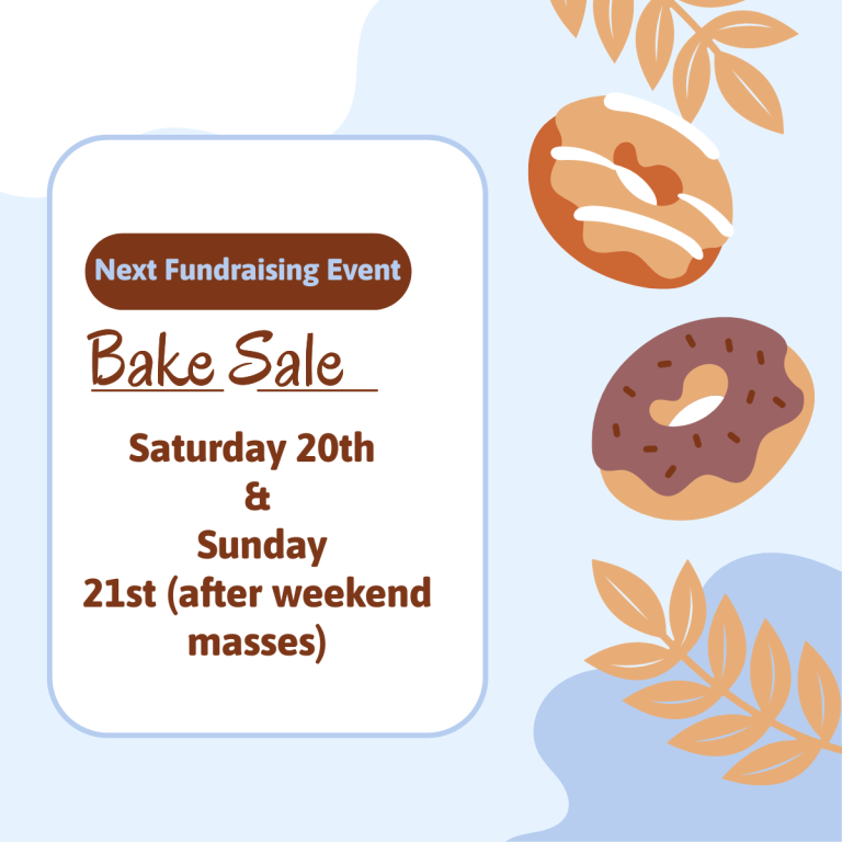 2nd Fundraising Bake Sale 20 & 21 September 2025