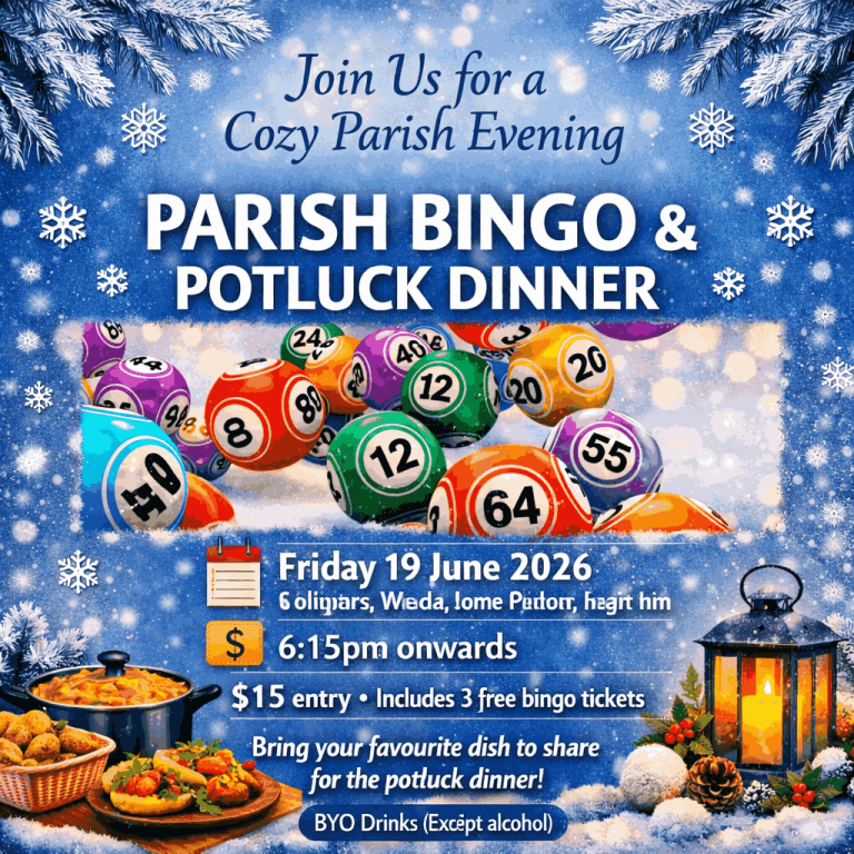 Parish Bingo and Potluck Dinner-19 June 2026